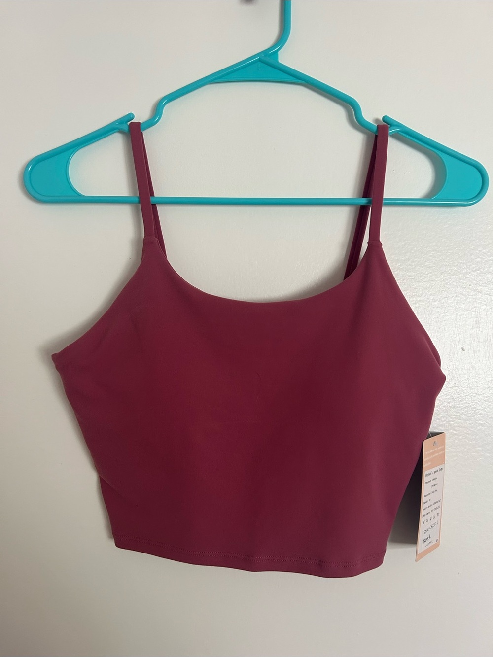Burgundy Cropped Tank Top